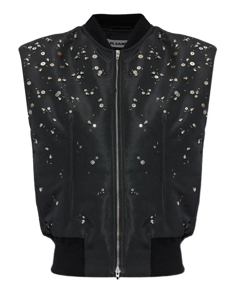 Jil Sander embellished insulated gilet - Schwarz Schwarz