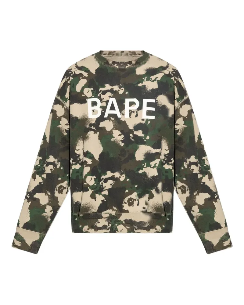 BAPE Sweatshirt mit Camouflage-Print - Grün Grün