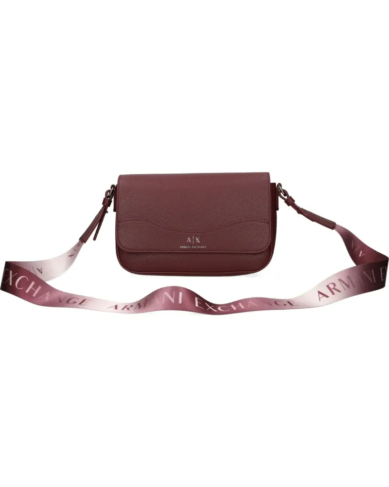 Armani Exchange Strukturierte Schultertasche mit Klappe - Rot Rot