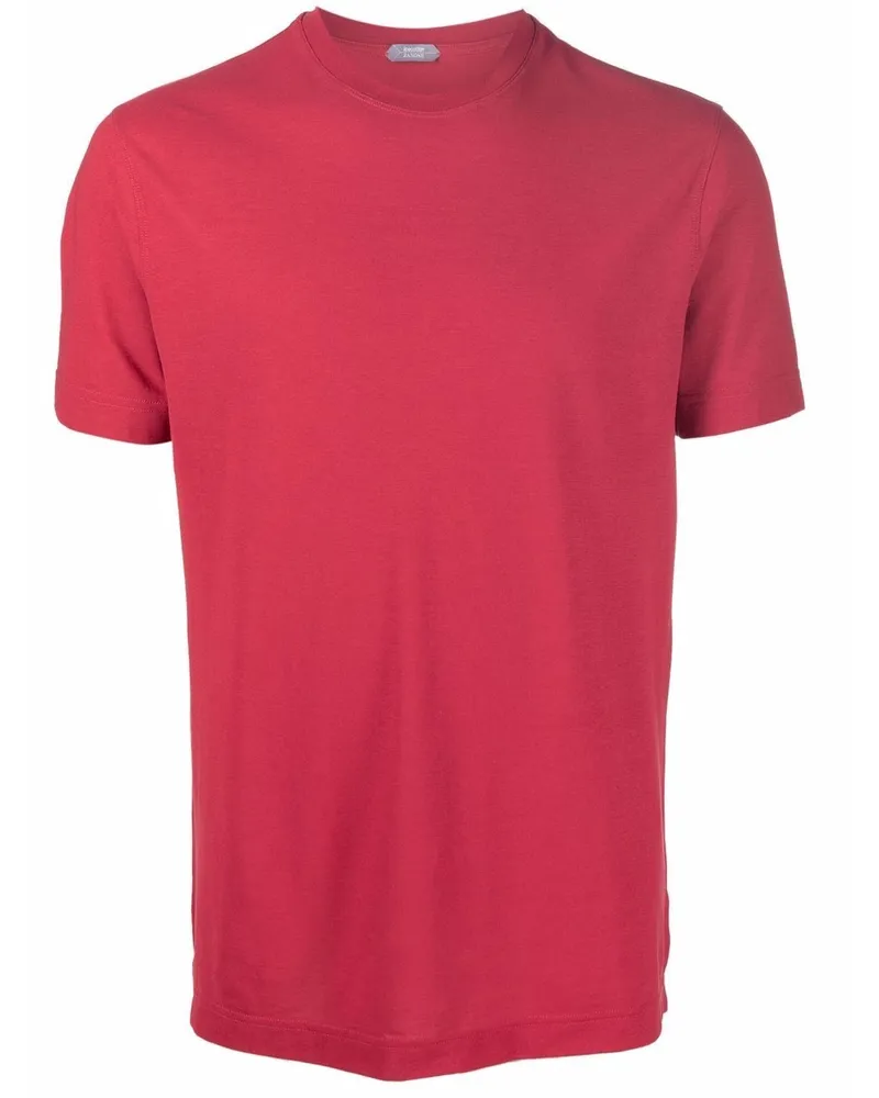 Zanone T-Shirt mit Rundhalsausschnitt Rot