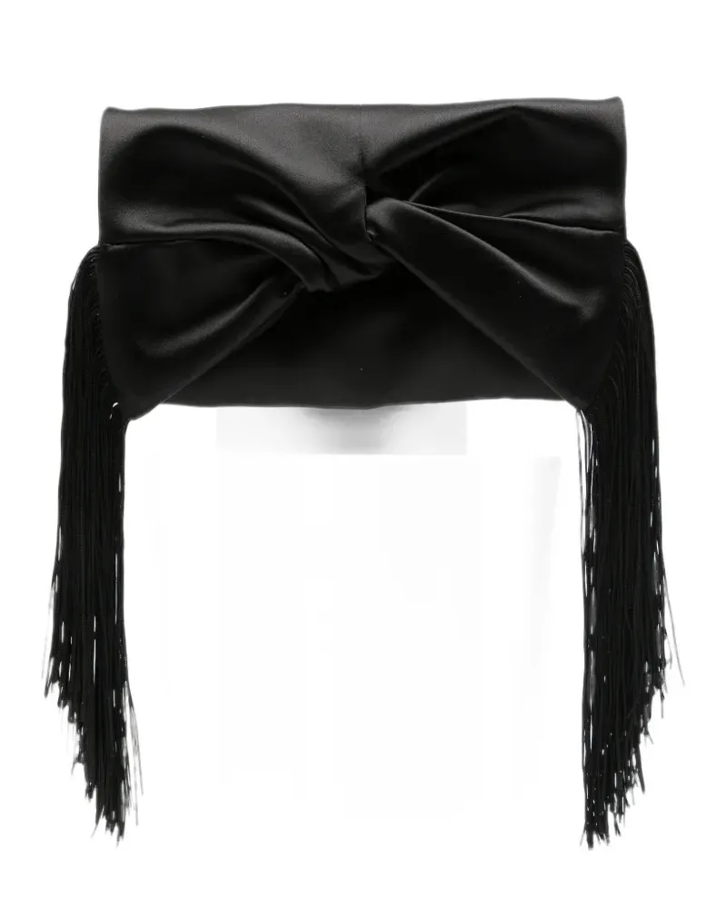 Anya Hindmarch tassel-detail knotted clutch bag - Schwarz Schwarz