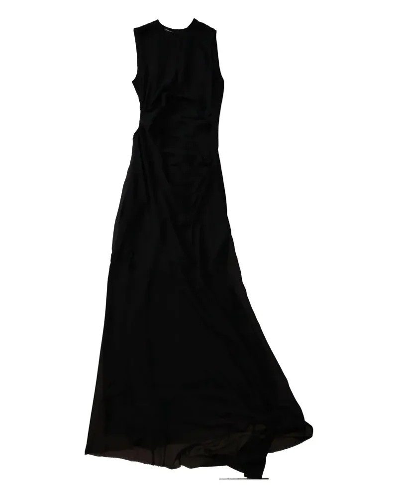 Ann Demeulemeester Ärmelloses Leah Maxikleid - Schwarz Schwarz