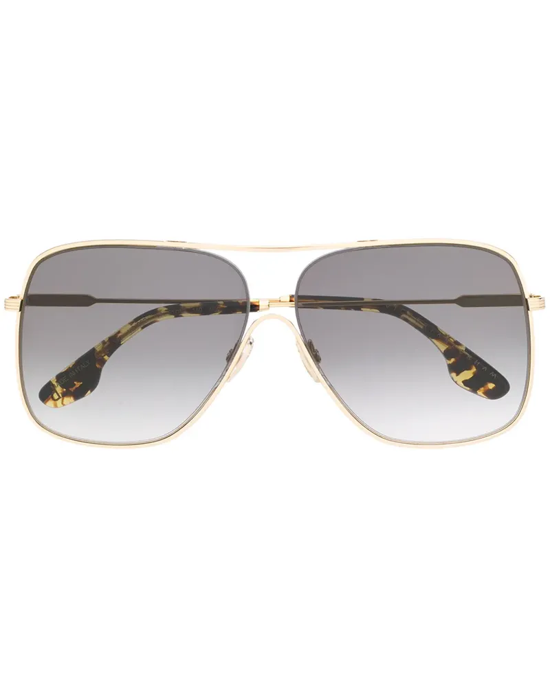 Victoria Beckham Sonnenbrille im Oversized-Design - Gold Gold