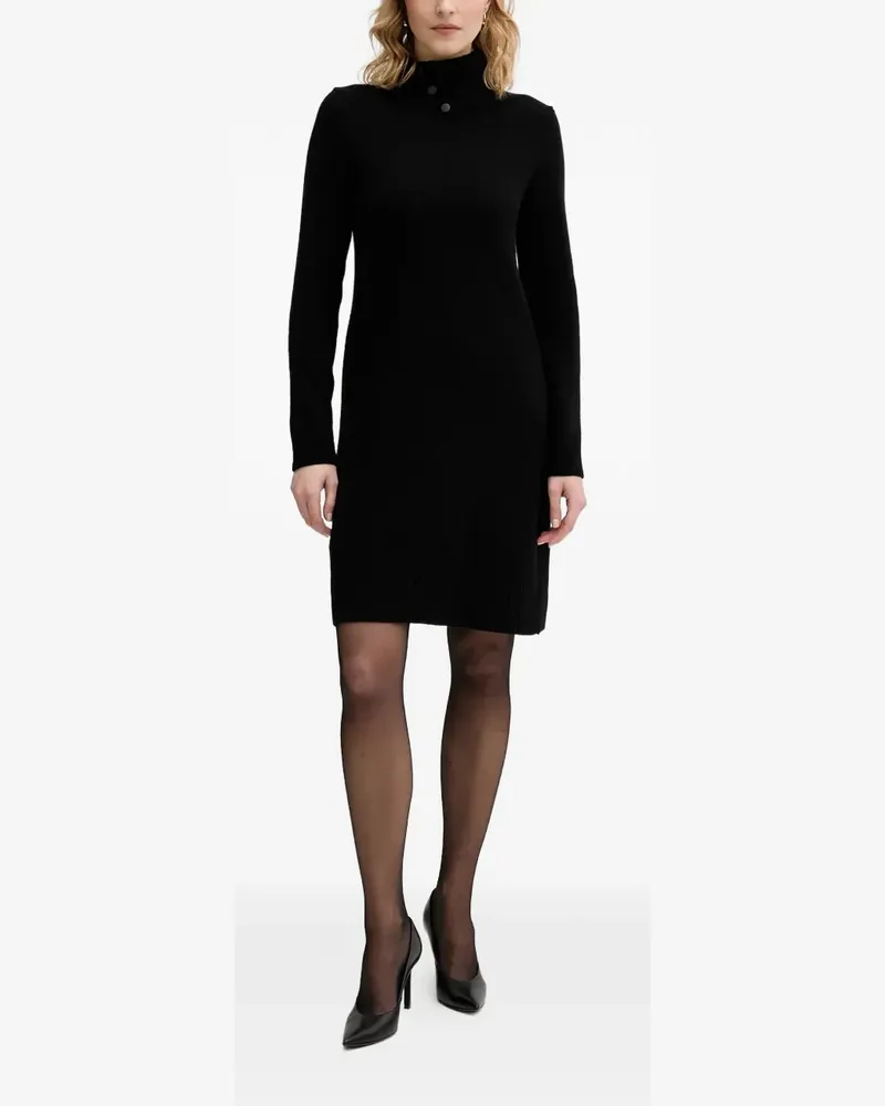 Benetton turtleneck midi dress - Schwarz Schwarz