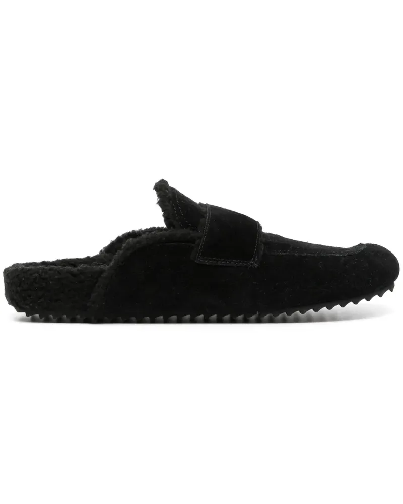 James Perse Sandalen aus Wildleder Schwarz