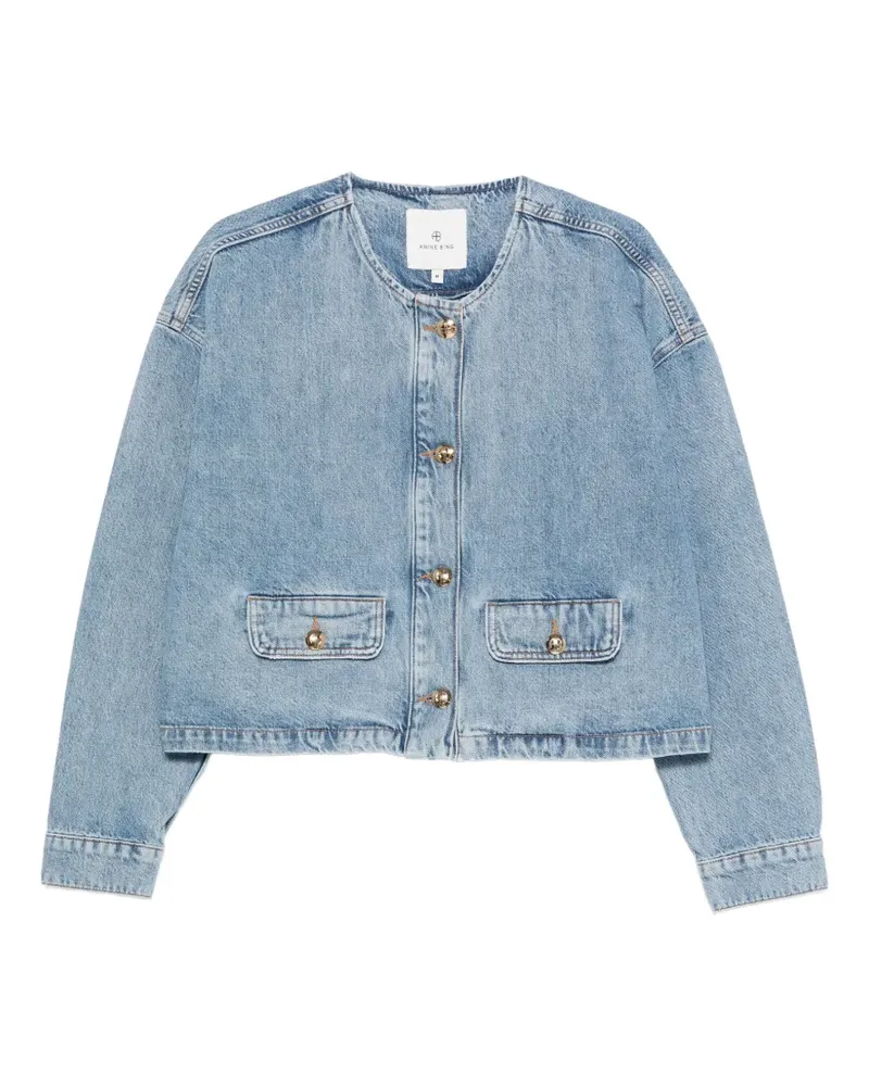 Anine Bing Blanche button-up denim jacket - Blau Blau