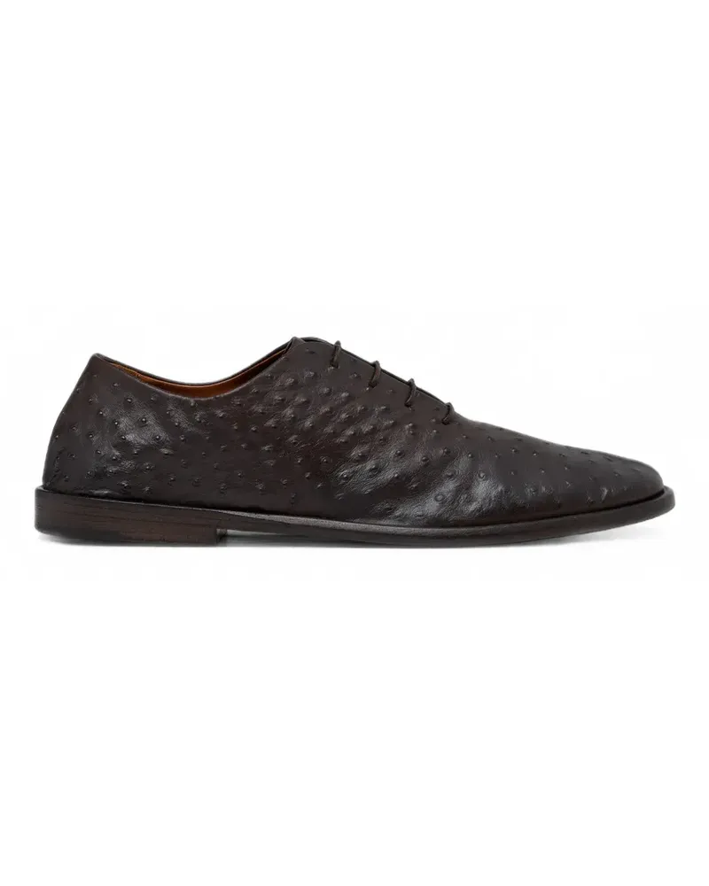 Marsèll Stesa ostrich-effect leather derby shoes - Braun Braun