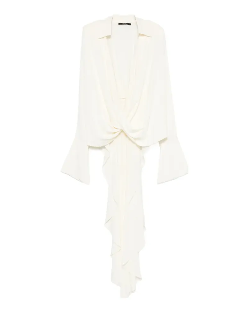 Amen draped asymmetric-hem dress - Nude Nude