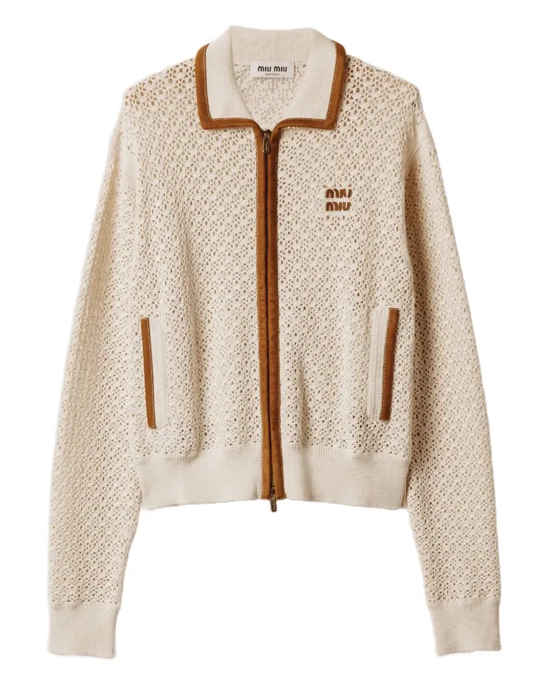 Miu Miu Gehäkelter Cardigan - Nude Nude