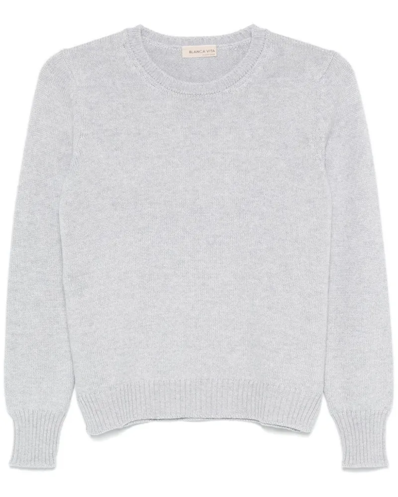 Blanca Pullover aus Schurwolle - Grau Grau
