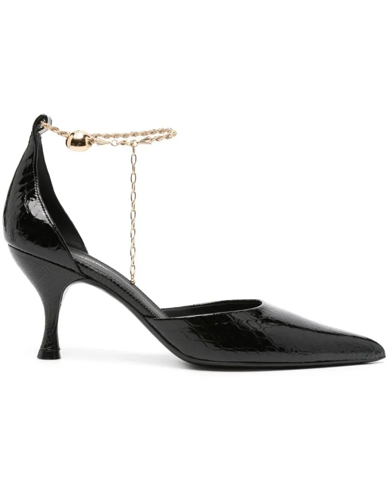 Ferragamo Pumps mit Logo 80mm - Schwarz Schwarz