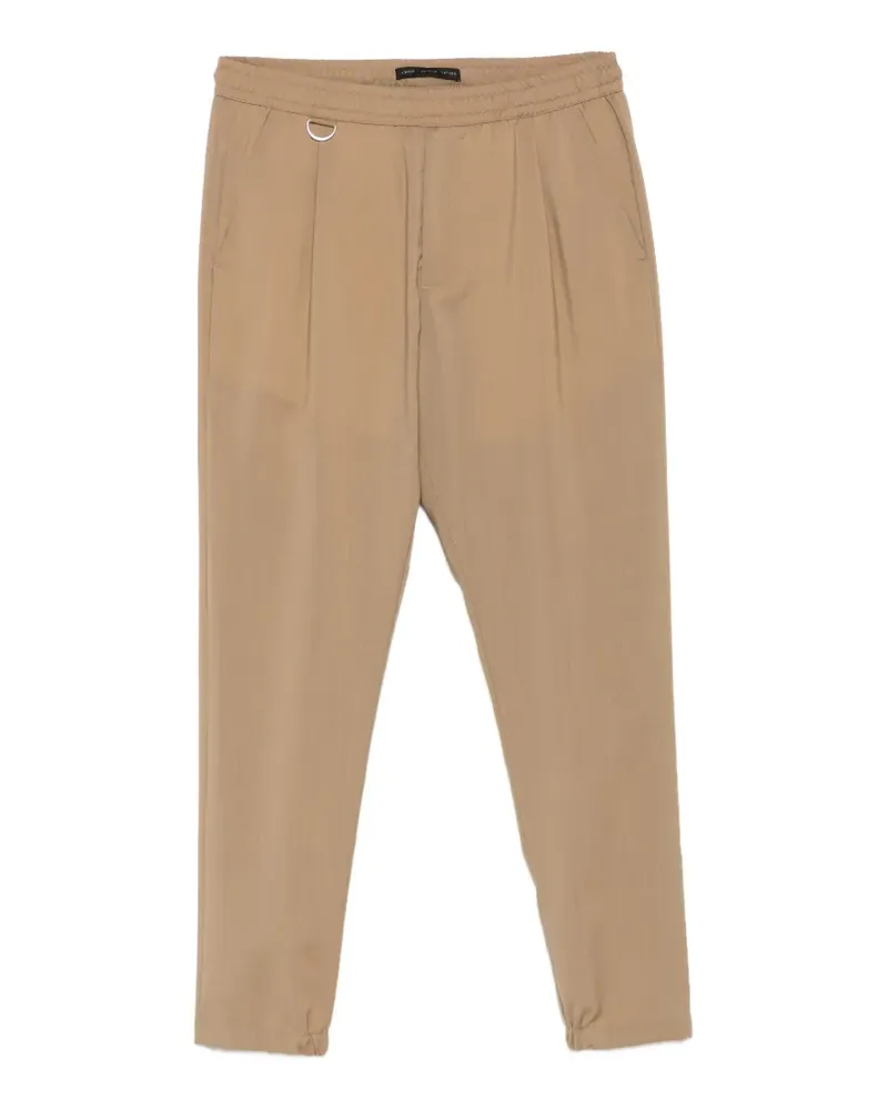 Low Brand pleated elasticated-waistband trousers - Nude Nude