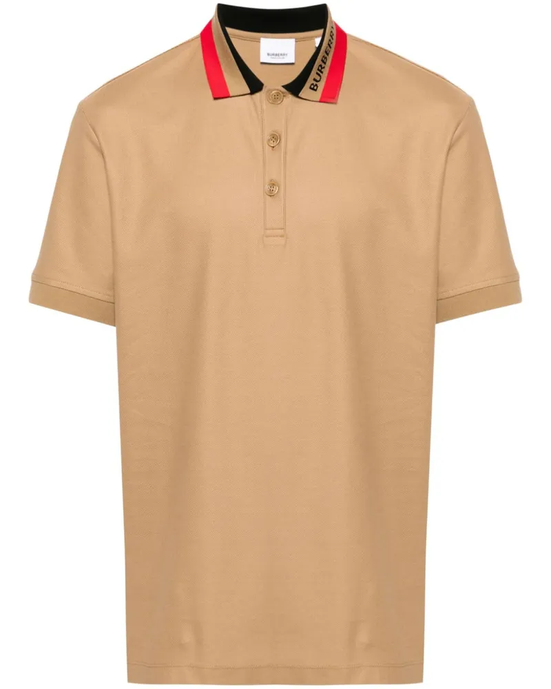 Burberry Poloshirt mit Kontrastkragen - Braun Braun