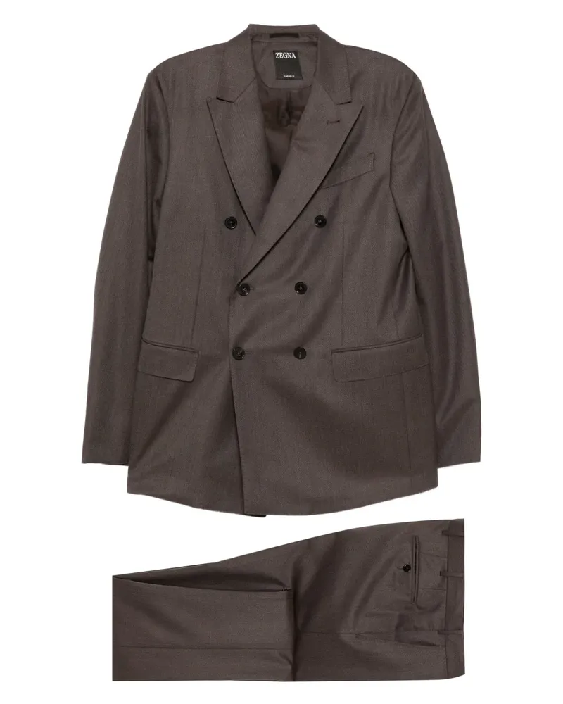 Ermenegildo Zegna Anzug aus Wolle - Braun Braun