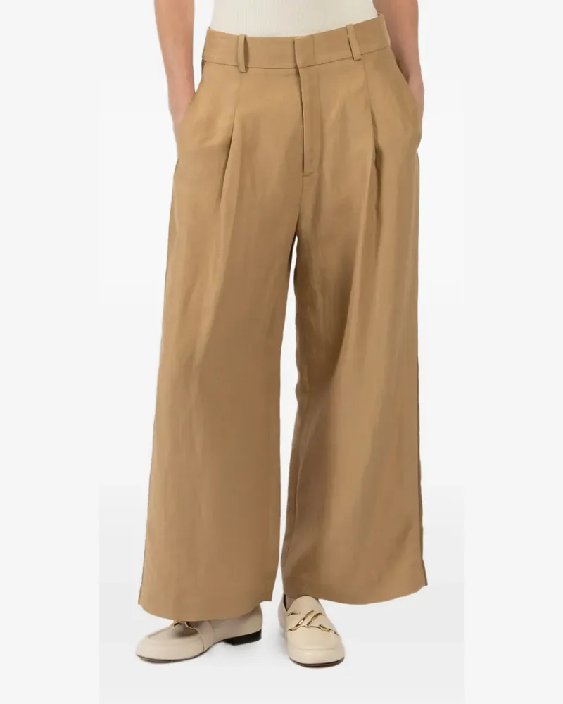 Smythe Bundfaltenhose mit Seitenstreifen - Nude Nude