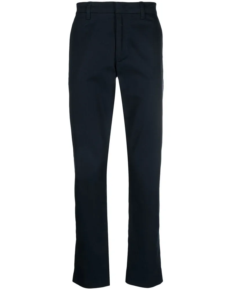 Vince Halbhohe Straight-Leg-Hose Blau