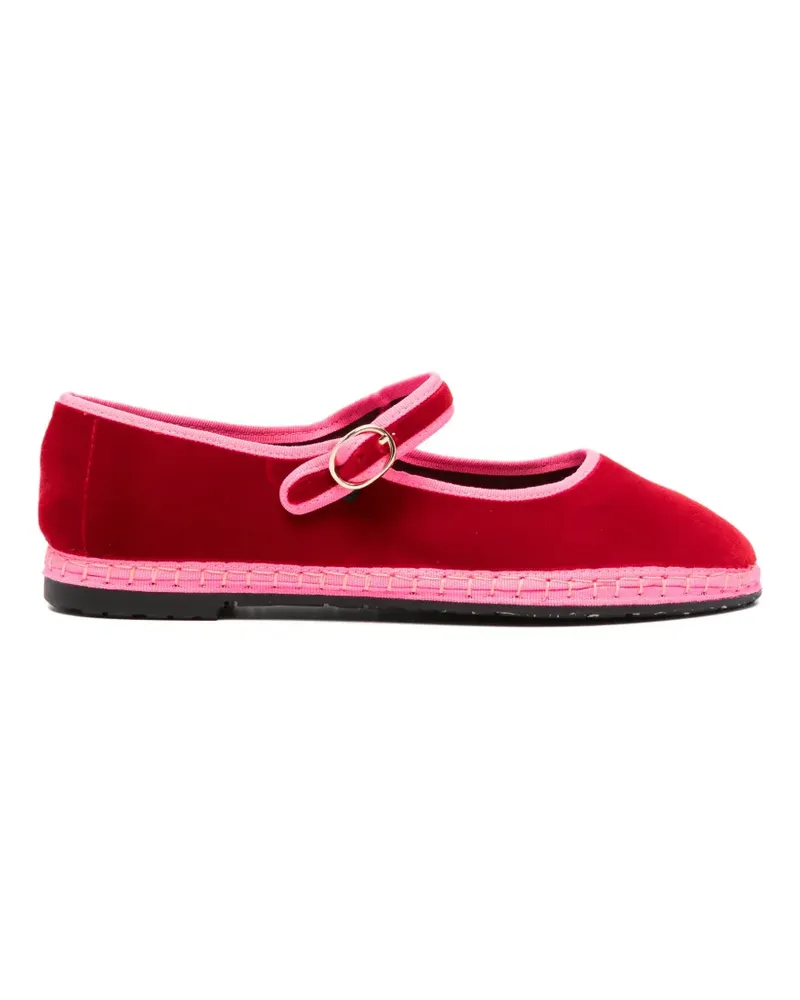 FLABELUS Aurelie velvet ballet flats - Rot Rot