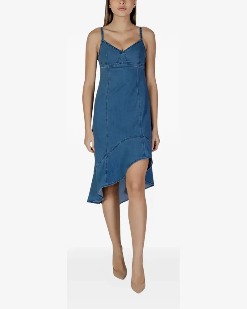 Desigual Asymmetrisches Kleid mit Herzausschnitt - Blau Blau