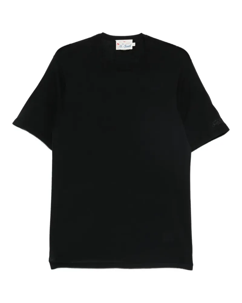 MC2 Saint Barth logo-embroidered T-shirt - Schwarz Schwarz