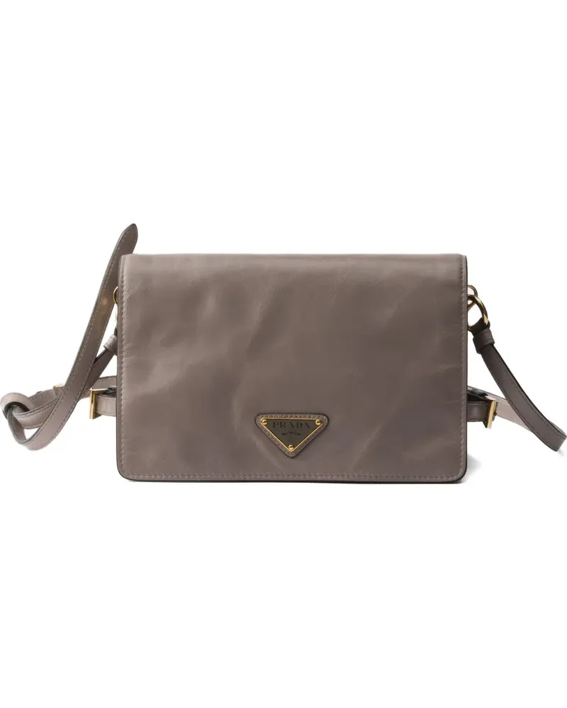 Prada mini leather shoulder bag - Grau Grau