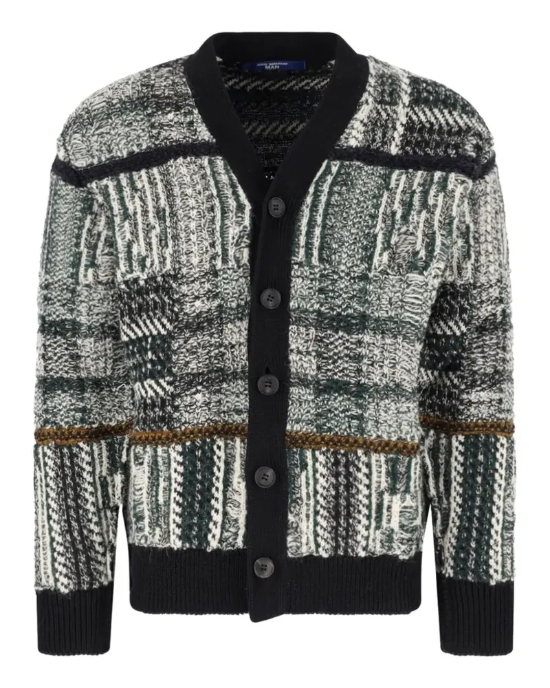 Junya Watanabe Intarsien-Cardigan - Schwarz Schwarz