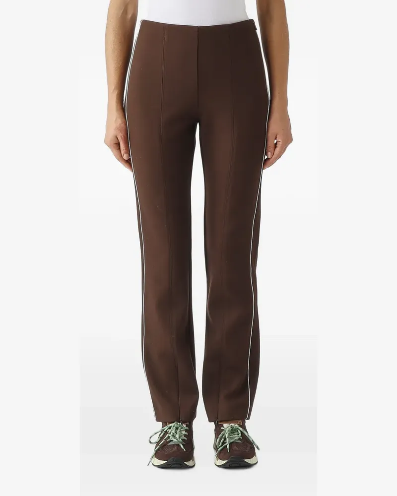Max Mara Fumetto side-stripe straight-leg trousers - Braun Braun