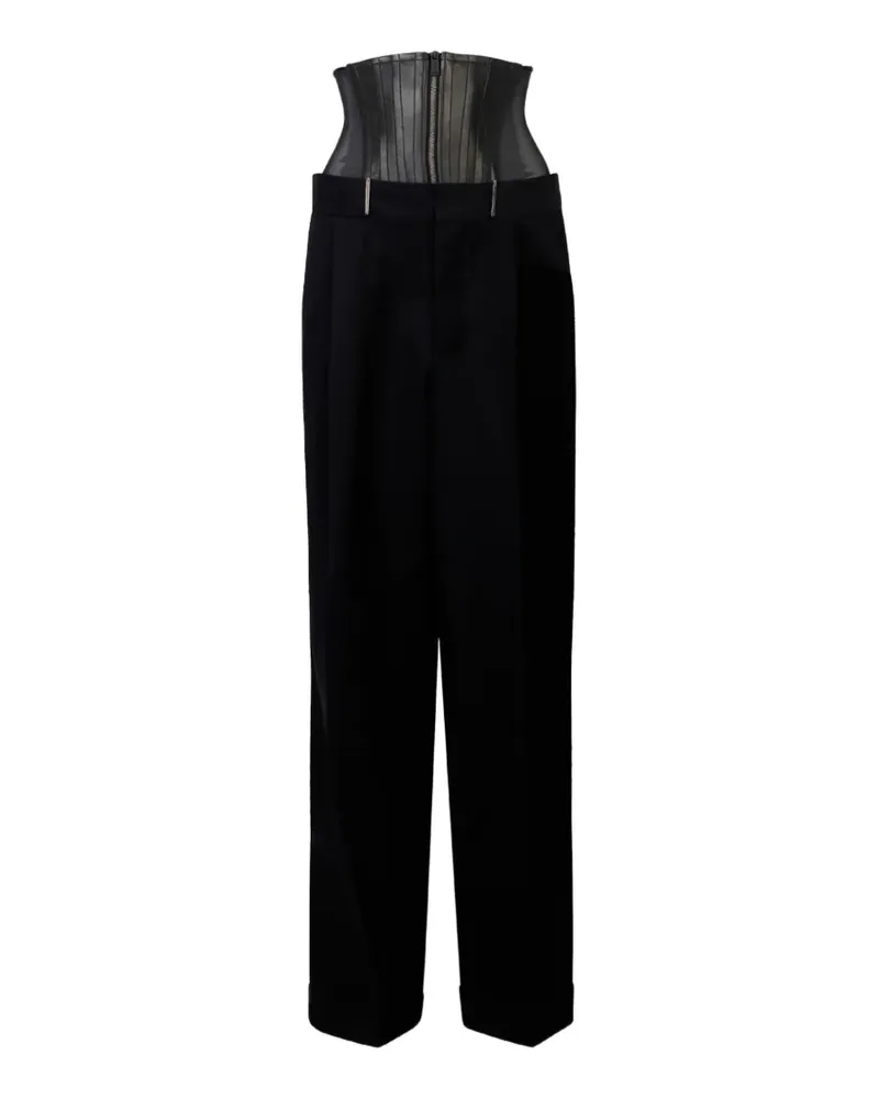 Dsquared2 Tailored2 weite Hose mit Korsett - Schwarz Schwarz