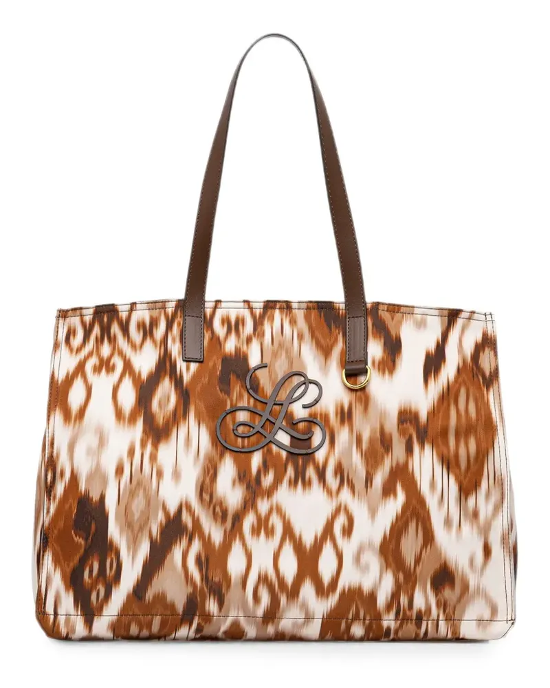 Luisa Spagnoli Tote Bag mit Monogramm - Braun Braun