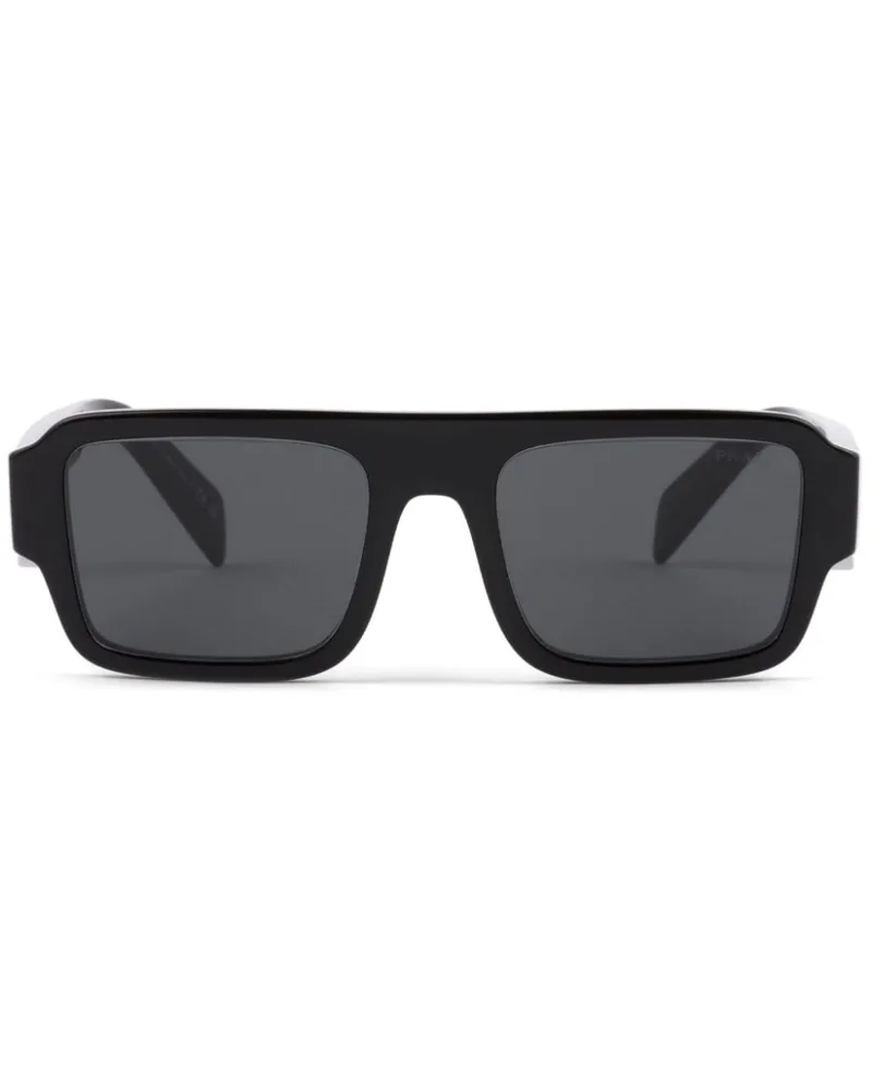 Prada Symbole Sonnenbrille mit eckigem Gestell - Schwarz Schwarz