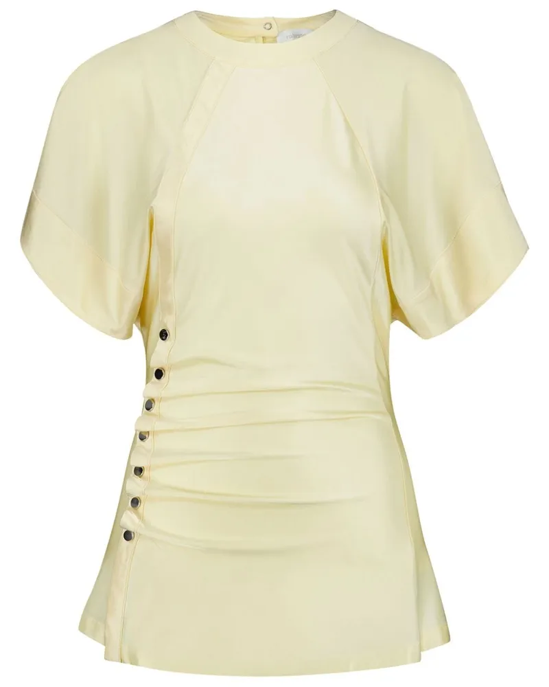 Paco Rabanne Drapierte Bluse mit rundem Ausschnitt - Nude Nude