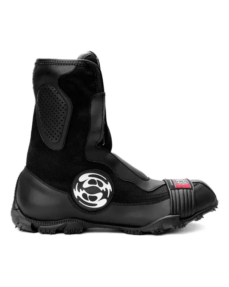 Rombaut Schnürstiefel mit Mesh-Einsatz - Schwarz Schwarz
