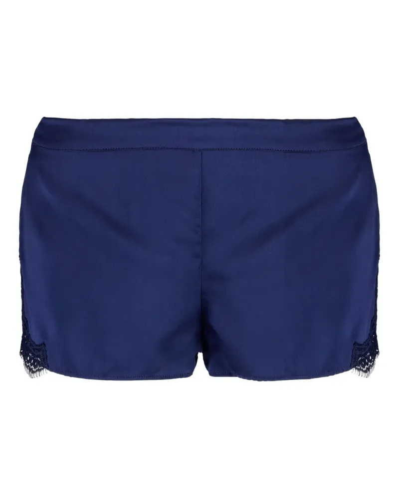 Aubade Toi mon Amour Pyjama mit Spitzenbesatz - Blau Blau