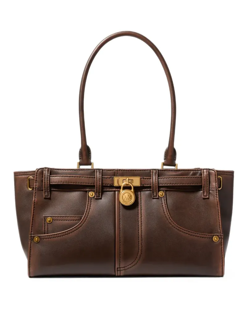 Michael Kors Kleine Hamilton Moderne Satchel-Tasche - Braun Braun