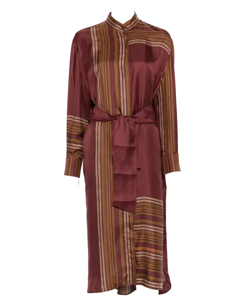 Max Mara Gestreiftes Pietre Midikleid - Rot Rot