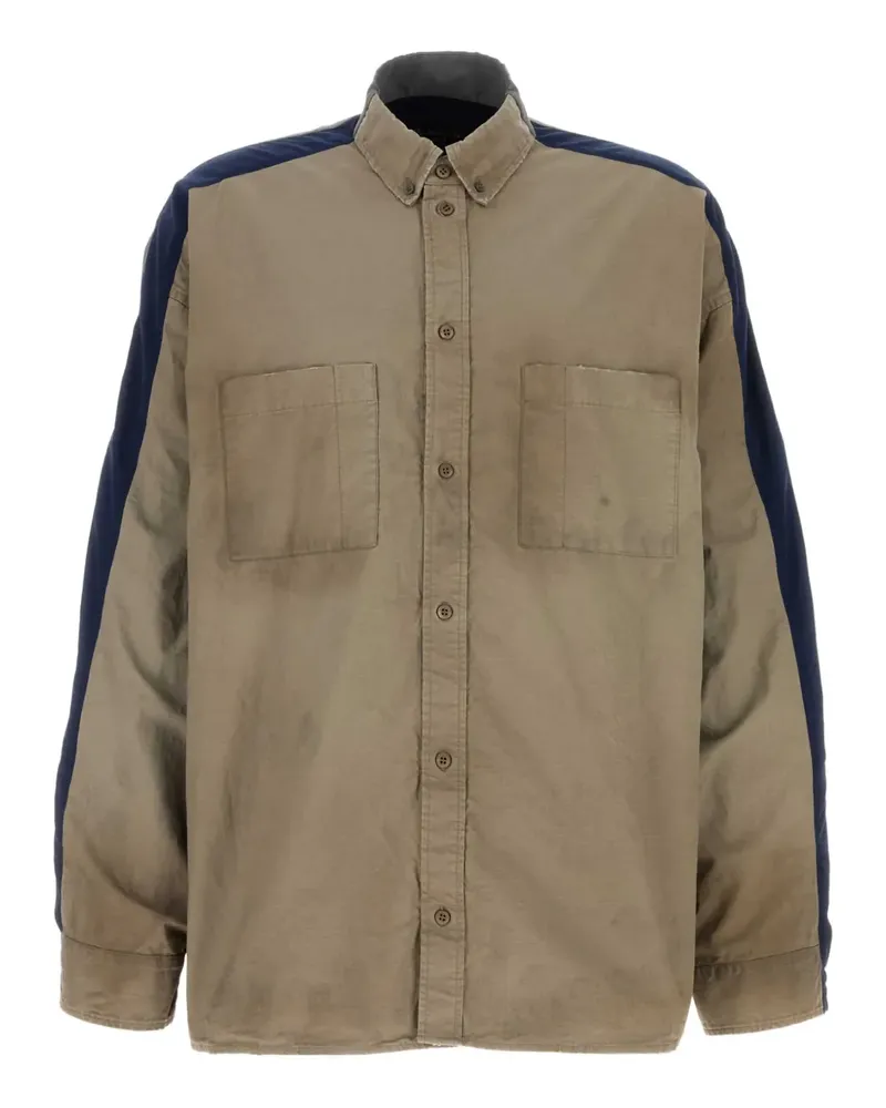 Balenciaga Hemd in Colour-Block-Optik - Nude Nude