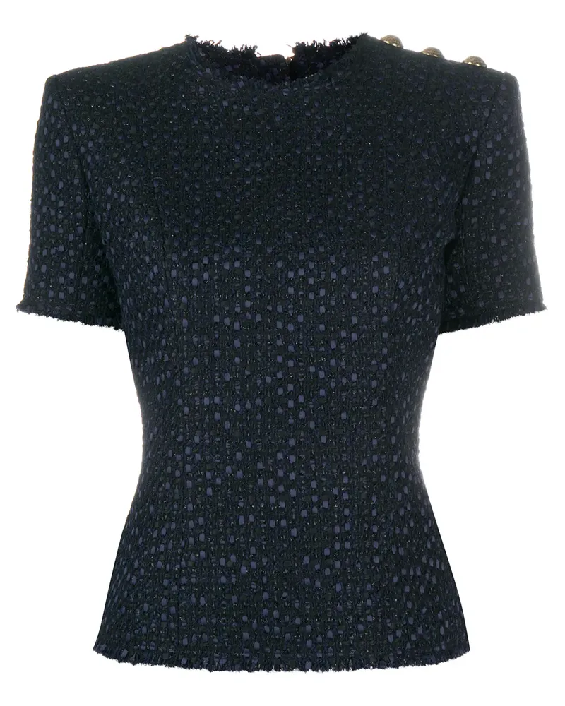 Balmain Top mit Knöpfen - Blau Blau