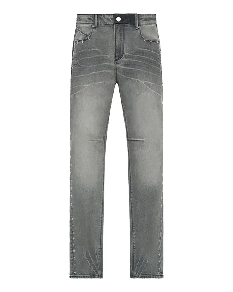 RTA Bryant cross-stitch skinny jeans - Grau Grau