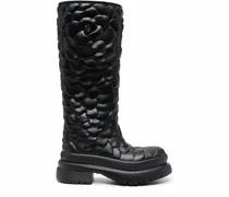 Stiefel mit Blumenmuster - Schwarz