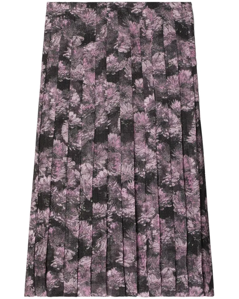 Tory Burch Midirock mit Falten - Rosa Rosa