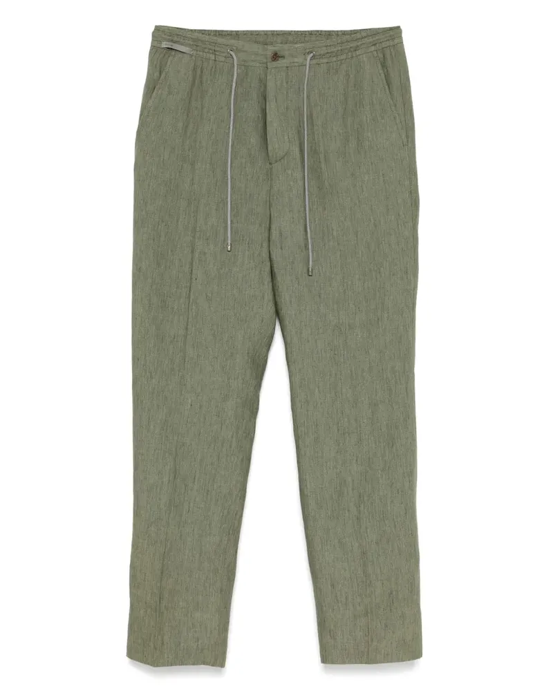 Corneliani Hose aus Leinen - Grün Grün