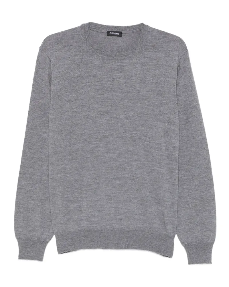 CENERE GB crew-neck ribbed-trim sweater - Grau Grau