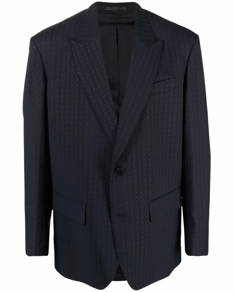 Valentino Garavani Sakko aus Monogramm-Jacquard - Blau Blau