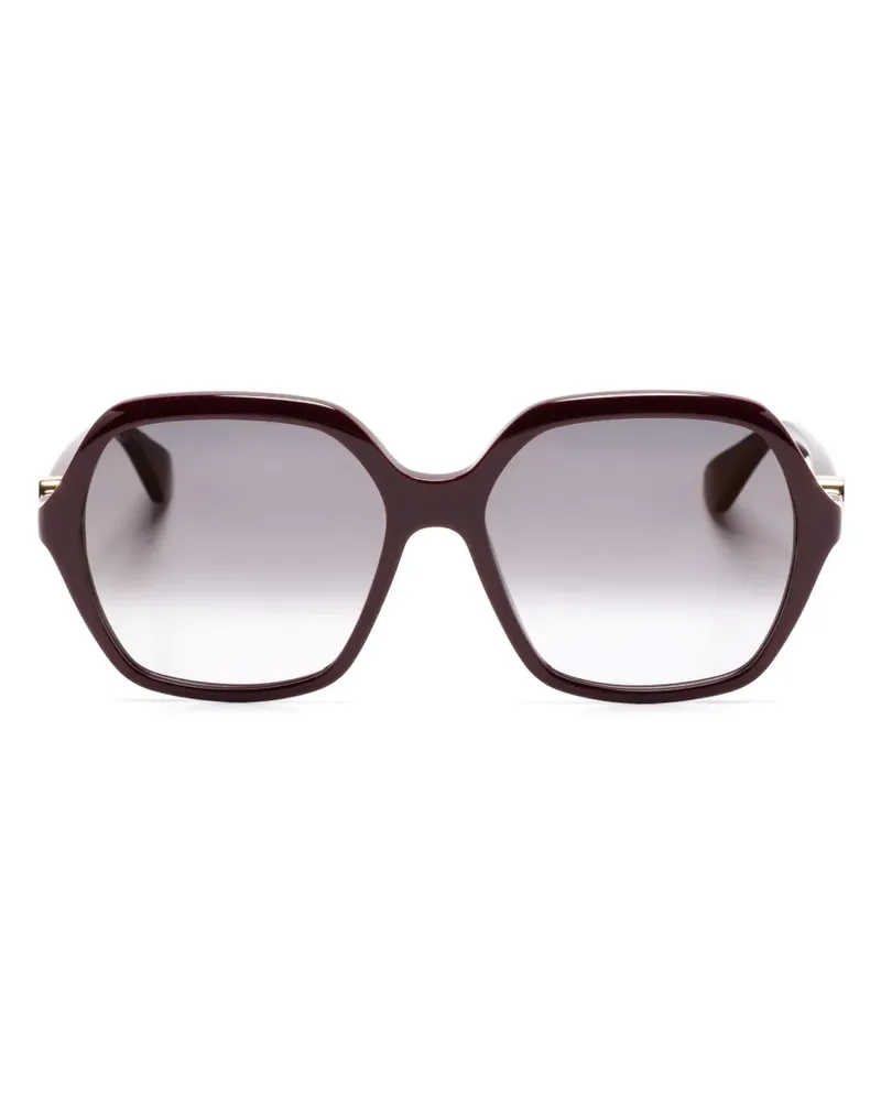 Cartier Sonnenbrille mit geometrischem Gestell - Rot Rot