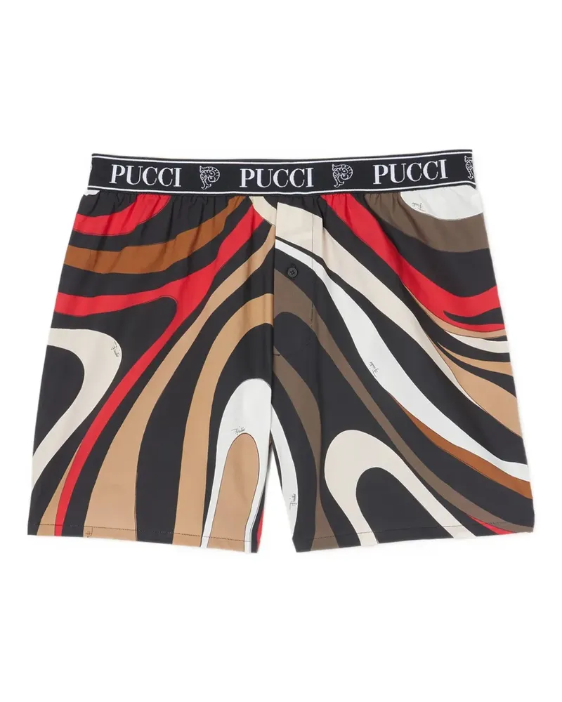 Emilio Pucci Boxershorts mit Marmo-Print - Schwarz Schwarz