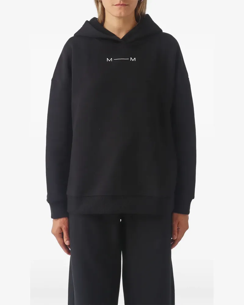 Max Mara logo-print jersey hoodie - Schwarz Schwarz