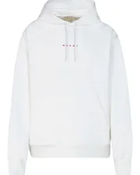 Marni Hoodie mit Logo-Print Weiß