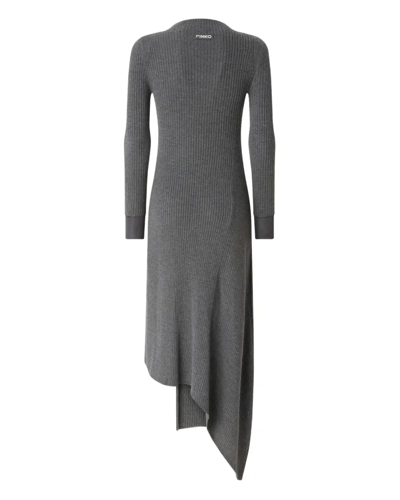 Pinko Asymmetrisches Kleid mit Stehkragen - Grau Grau