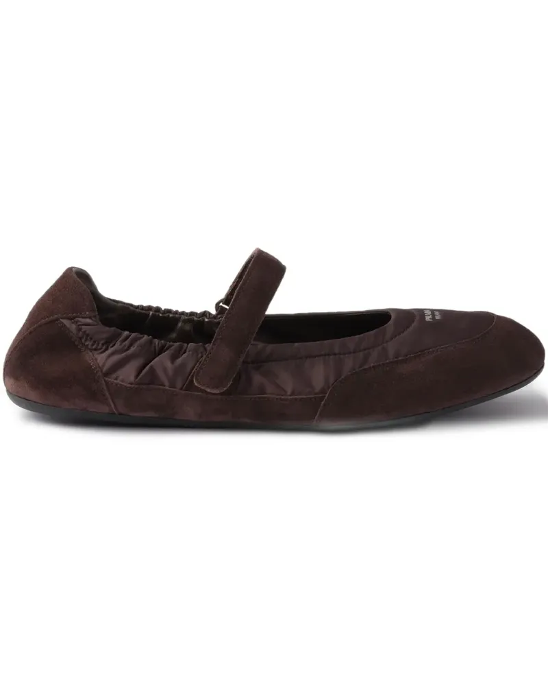 Prada Collapse Ballerinas aus Wildleder - Braun Braun