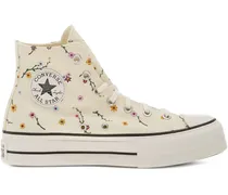 Chuck Taylor All Star Lift Sneakers mit Blumenstickerei - Nude