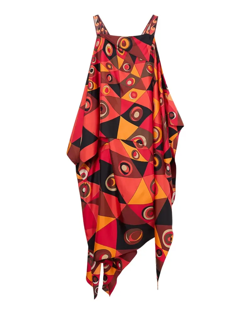 Emilio Pucci Occhi-print long foulard dress - Rot Rot